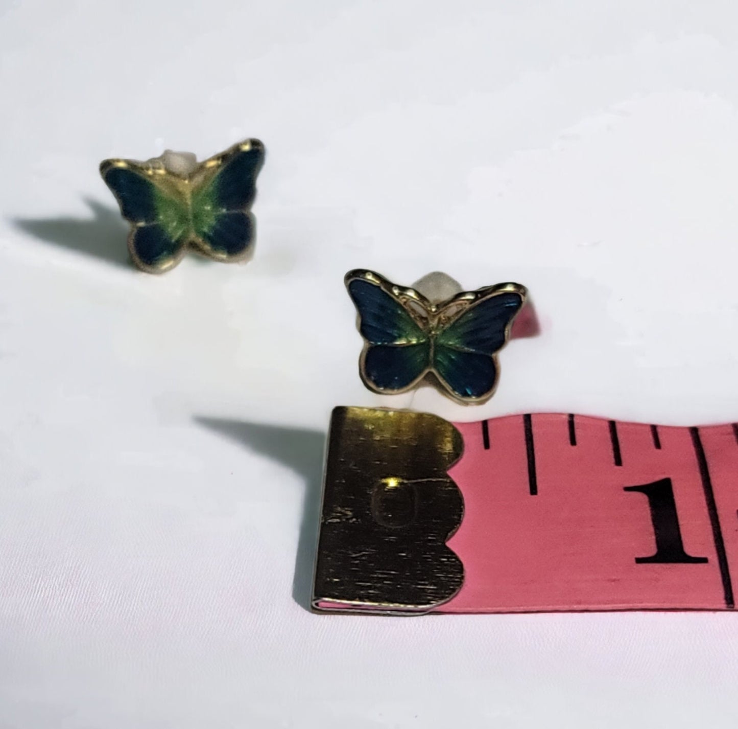 Butterfly post stud earrings