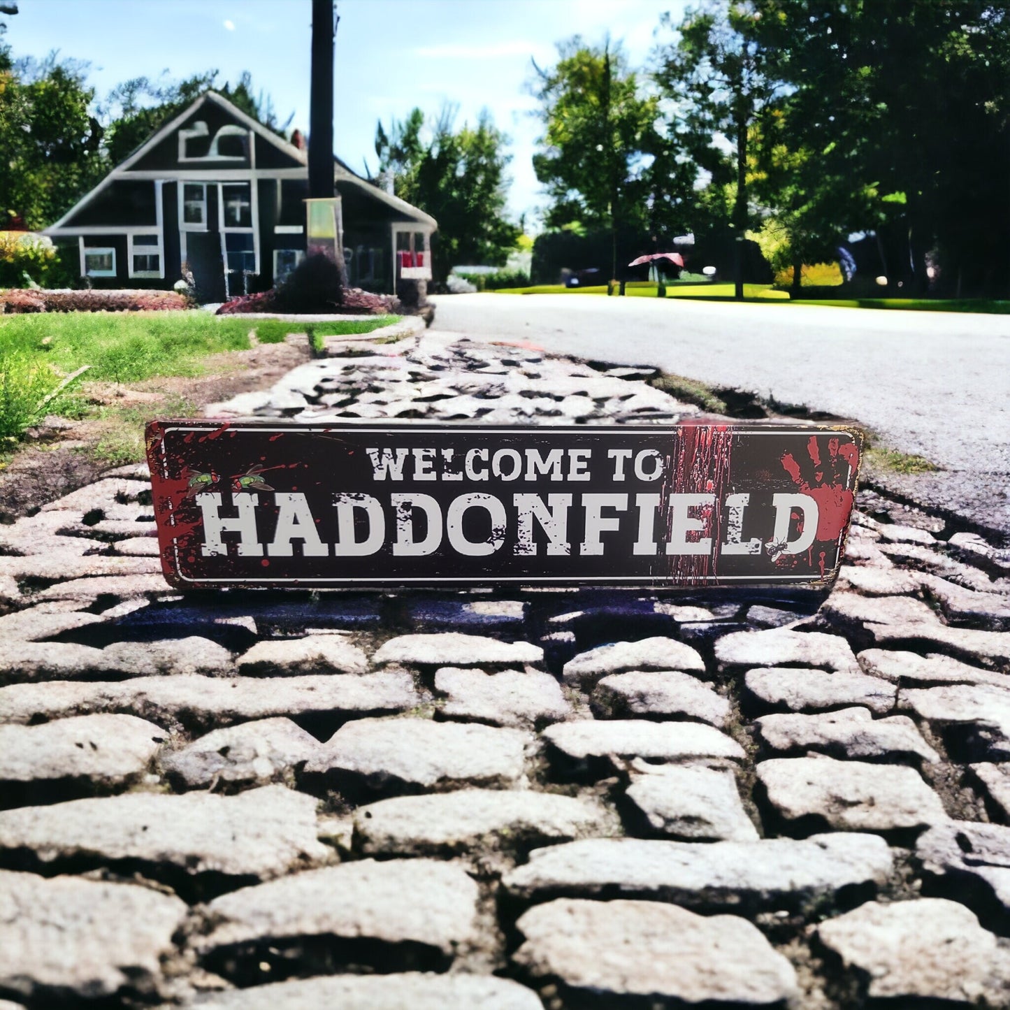 Welcome to Haddonfield Metal tin sign Halloween Michael Myers Horror Movie