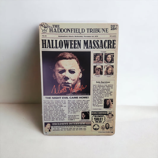 Halloween Metal tin sign Michael Myers Horror Movie