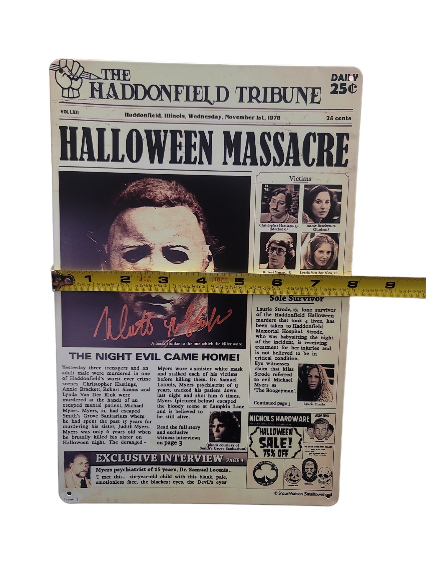 Halloween Metal tin sign Michael Myers Horror Movie