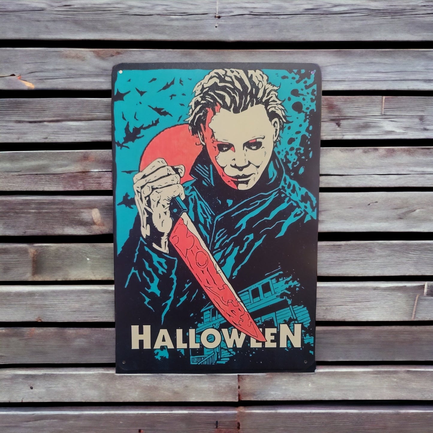 Halloween Metal tin sign Michael Myers Horror Movie