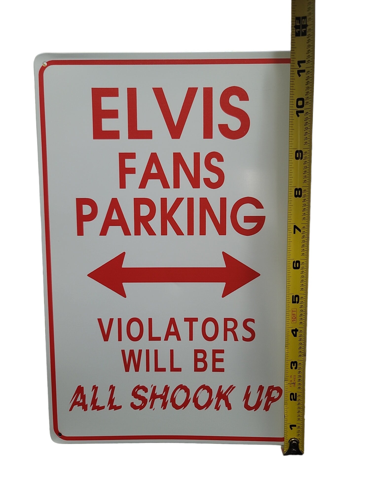 Elvis fans parking only Metal tin sign