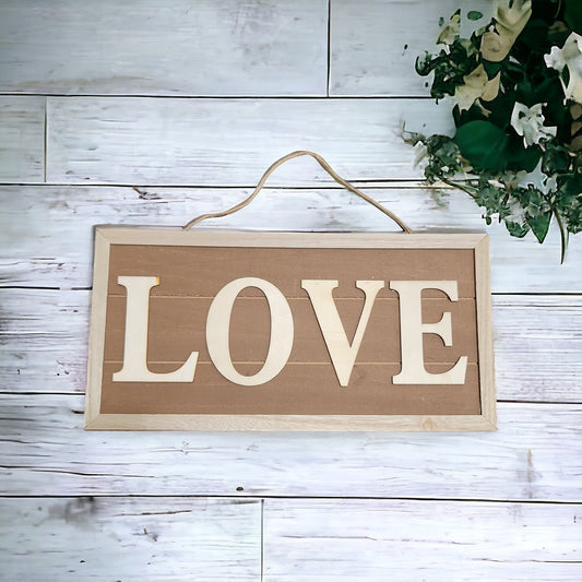 Love wooden sign home decor
