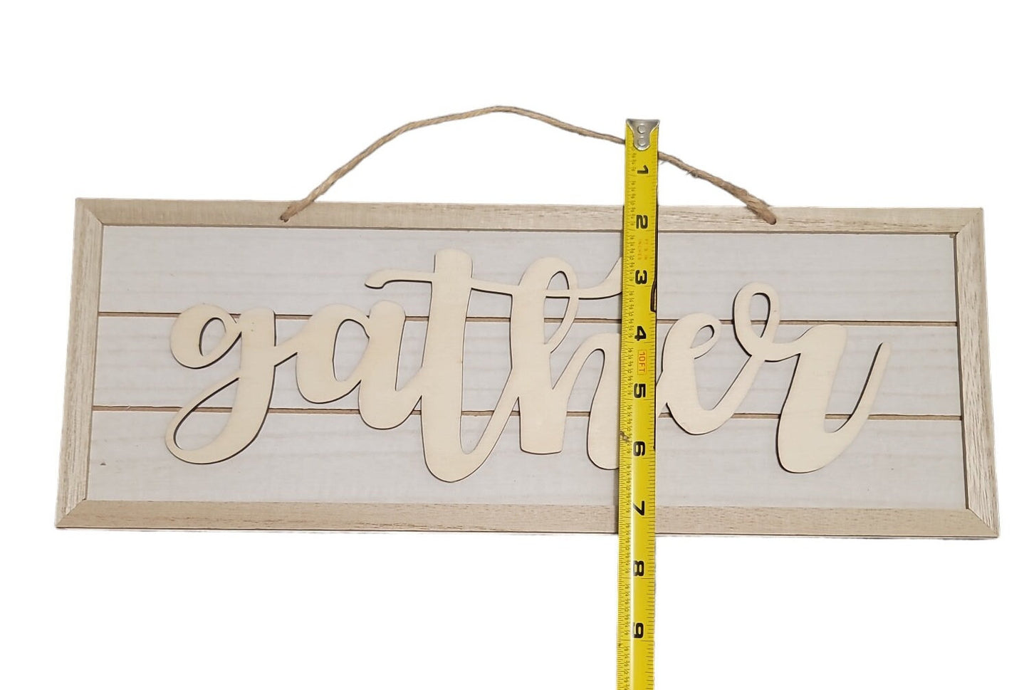Gather wooden sign home decor