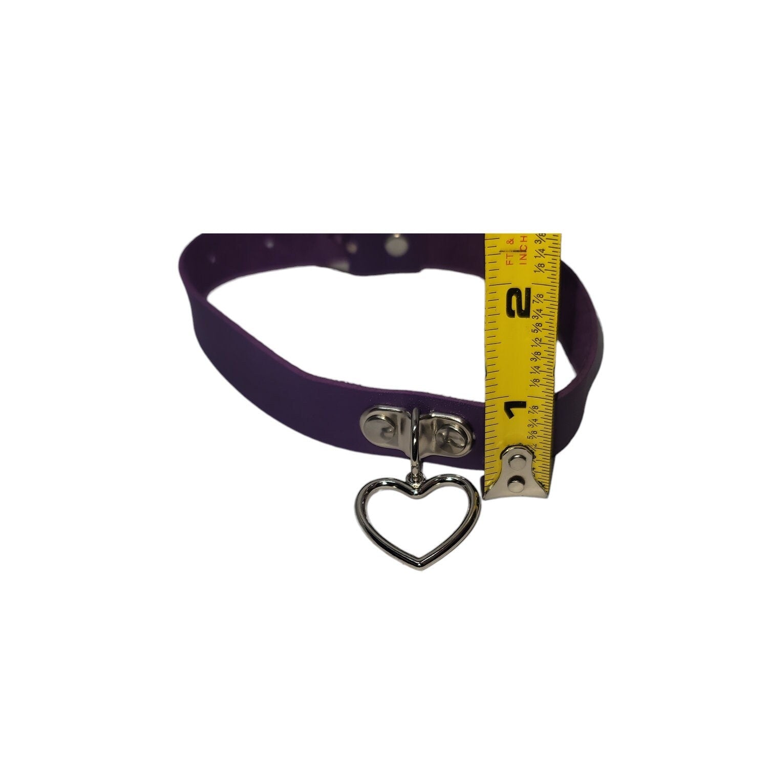 Purple heart choker necklace punk rock