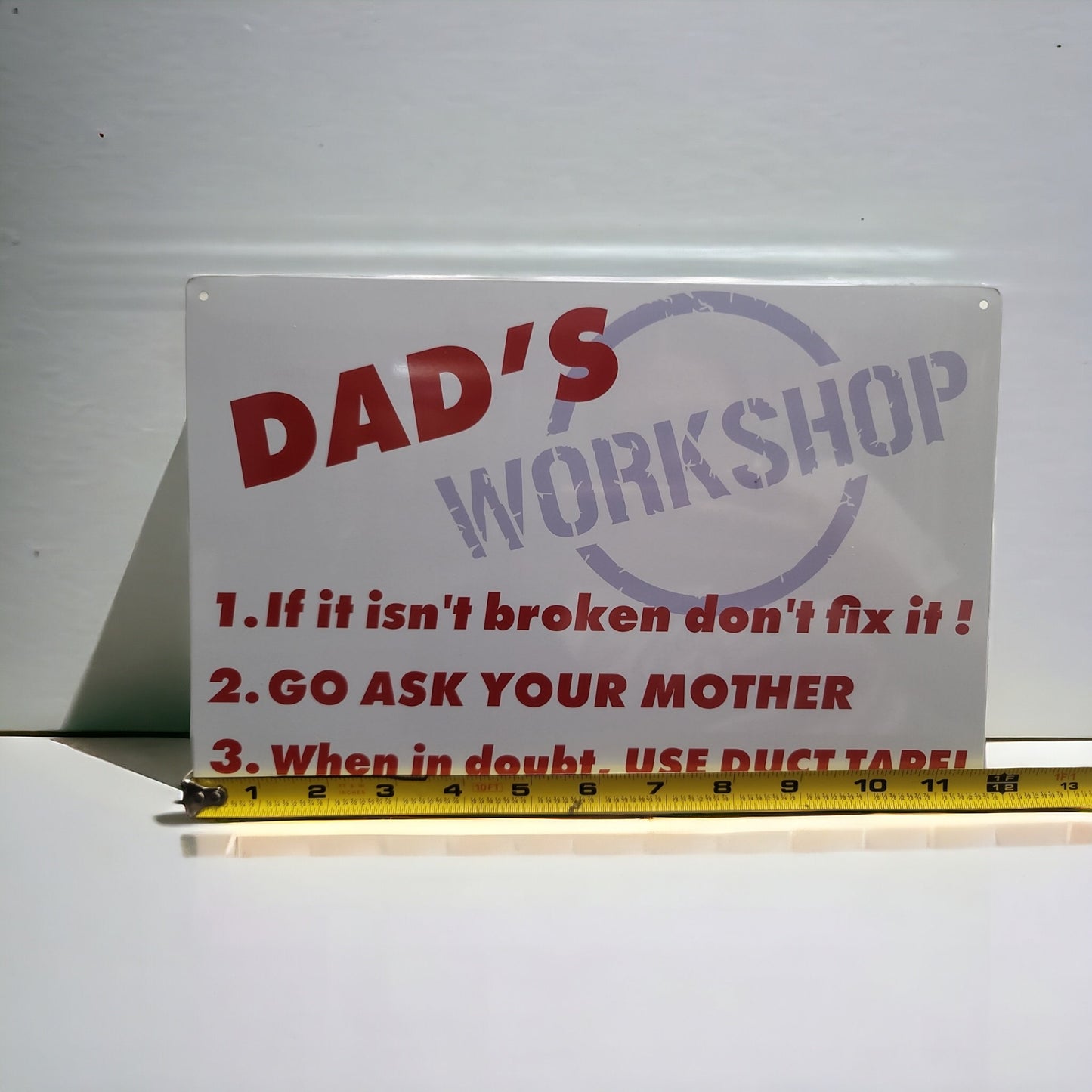 Dad's workshop metal tin sign